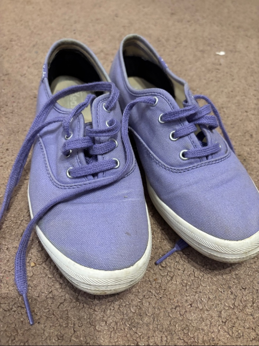 Keds Lavender Canvas Lace-Up Sneakers